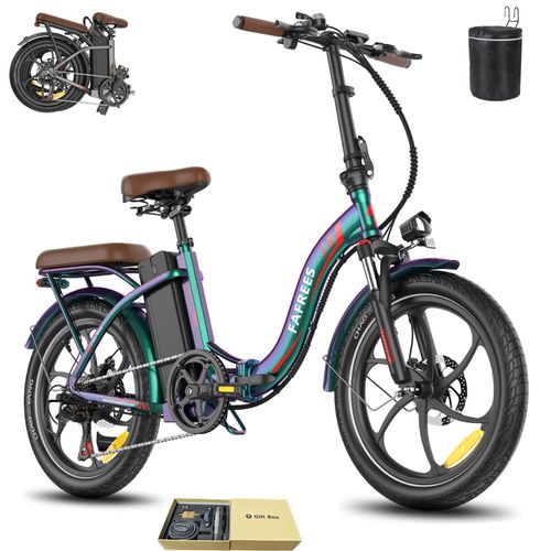 E-Bike 20 Zoll Rostbeständigkeit Aluminiumlegierung 36 V 22,5 Ah 810 Wh bis zu 130 - 180 km Wasserdicht IP54 mit 7 Gang, Grün