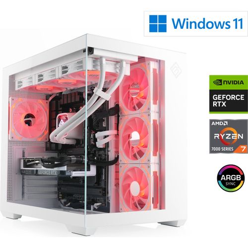 Gaming PC, AMD Ryzen 7 7700, 3800 MHz, GeForce RTX 5070, 32 GB DDR5 RAM, 1000 GB M.2 SSD, Windows 11 Home, USB 3.2 | M12080H