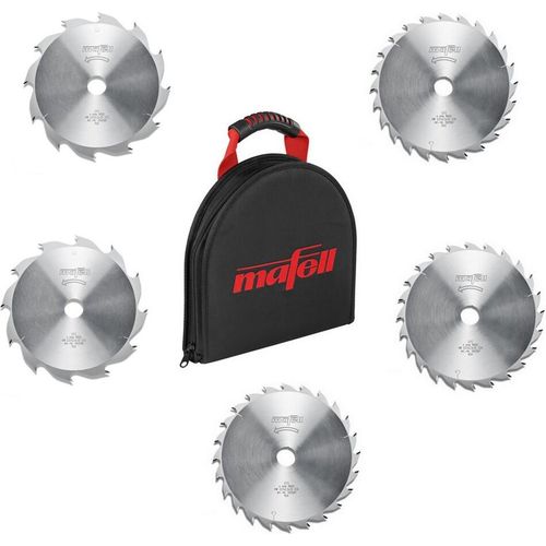 Mafell Sägeblatttasche TZ-SBT250 + HM-Sägeblätter 3x 237x30 Z24 + 2x 237x30 Z12