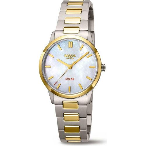 Boccia Damen Titan Solar Uhr bicolor 3363-04