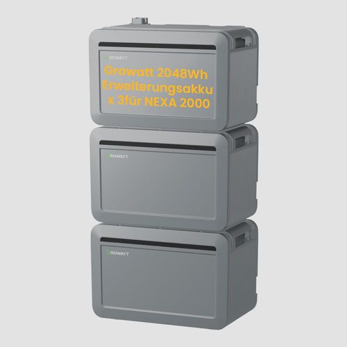 Growatt 2048Wh*3 Erweiterungsakku für NEXA2000/NOAH2000 Balkonkraftwerk Speicher