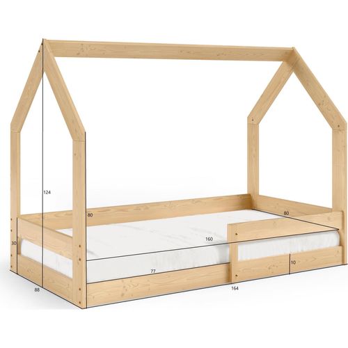 Kinderbett Dolly 160 Grau, inkl. Matratze