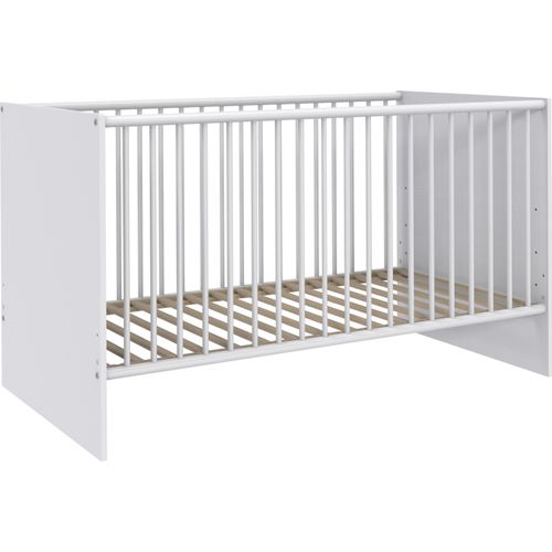 Babybett ></noscript>Gotland< inkl. Lattenrost, 3 Schlupfsprossen, Weiß - 75x82x143cm (BxHxT)