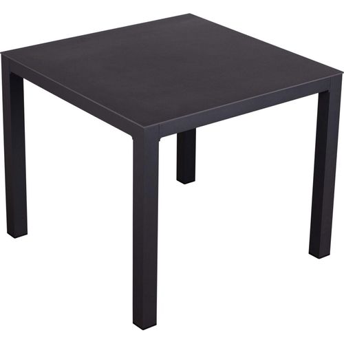 Gartentisch Tarifa - 90 x 90 cm - gesinterter Stein dunkelgrau