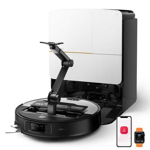Roborock Saros Z70 Staubsauger Roboter, OmniGrip Arm, 22.000 Pa Saugroboter, 7.98 cm Ultra Slim, FlexiArm Riser, Heißwasser Mopp Waschen & Trocknen