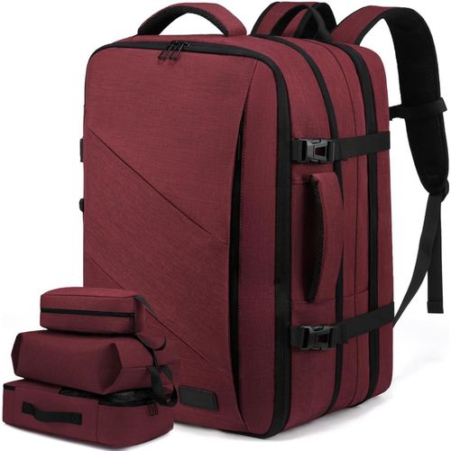 Business Reiserucksack 17,3 Zoll Laptop Handgepäck Damen Herren Weinrot