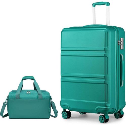 KONO Groß Reisekoffer Rollkoffer Set 2-teilig Türkis 74cm Gepäck-Sets