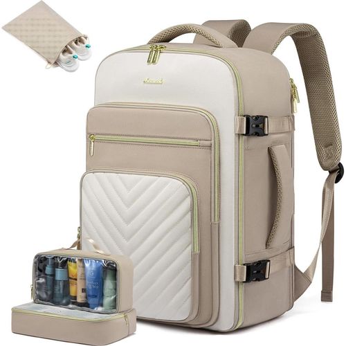 Handgepäck Rucksack 50L Wasserdicht Damen Reiserucksack 18 Zoll Laptopfach