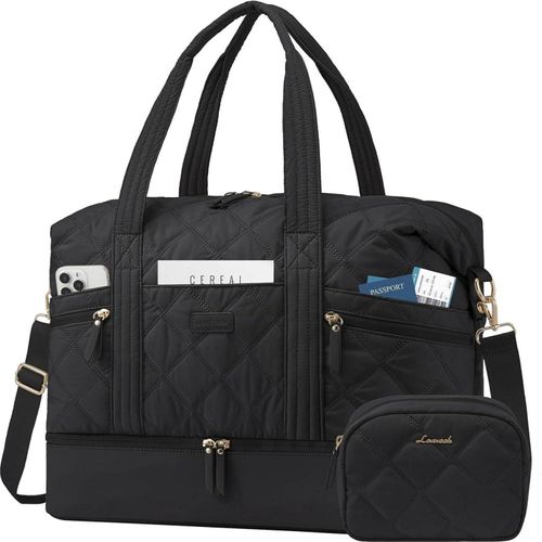 LOVEVOOK Reisetasche Damen Weekender Sporttasche Schwarz