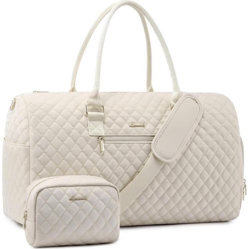 45L Reisetasche Damen wasserdicht mit Schuhfach Beige