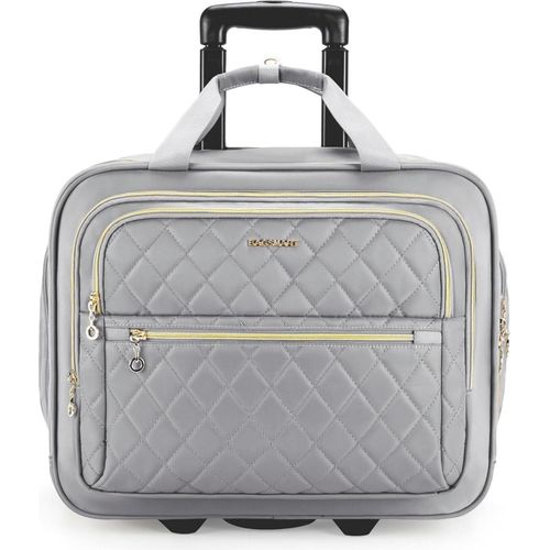 Rollbare Laptoptasche für Damen 15,6-Zoll Handgepäck mit TSA-Schloss