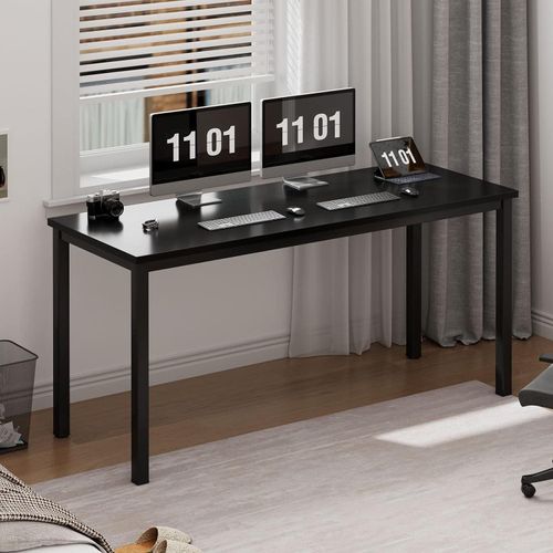 Schreibtisch Computertisch 120x60x75 cm Schwarz Büro Home Office Workstation