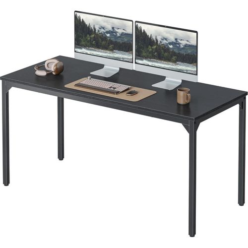 Schreibtisch 140x60x75 cm Stabiler Computertisch Bürotisch Industrie-Design Schwarz