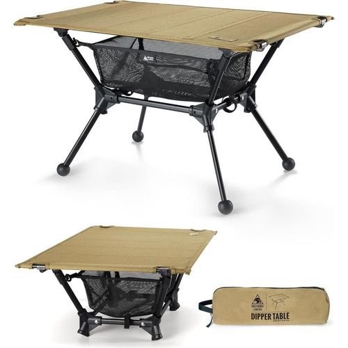 Klappbarer Campingtisch mit Tragetasche und Netztasche, 60 x 40 x 37 cm