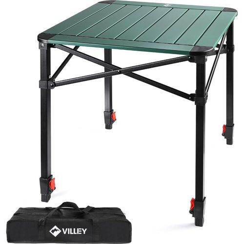 Klappbarer Aluminium Campingtisch mit Tragetasche 52x52x65cm