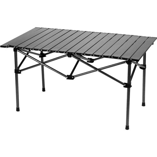 Klappbarer Campingtisch 95x55x50 cm schwarz Camping Picknick Angeln