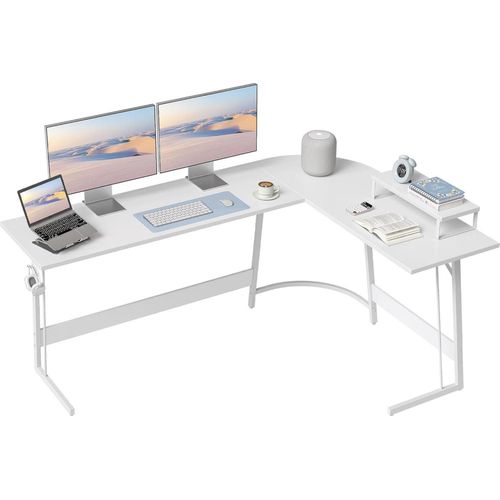 Eckschreibtisch Studie 170x120 cm Monitorständer Schubladen