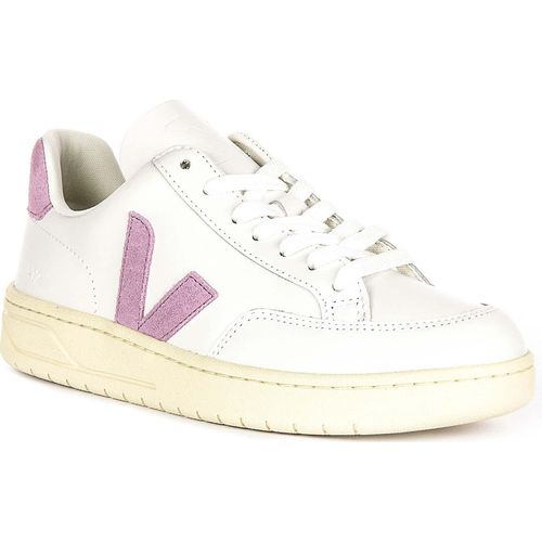 Veja V 12 Leather In White Purple For Women – 8 UK - 42 EU - 10 US / White Purple