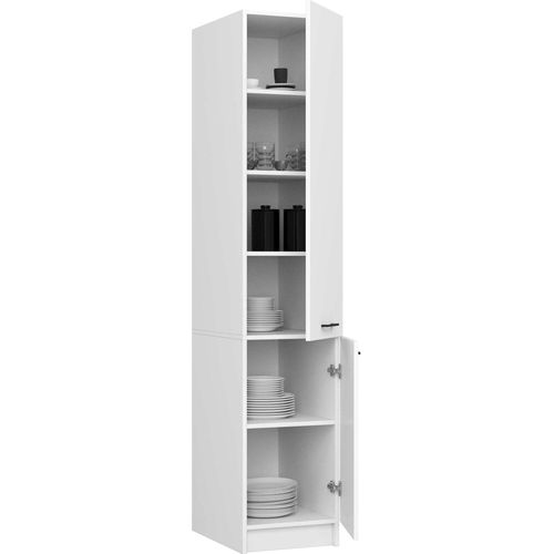 BDW Vorratsschrank Küche, Küchenschrank, Hochschrank, Weiß