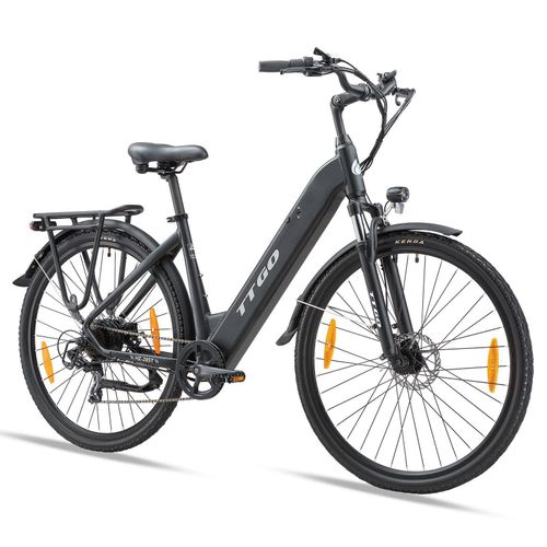 28“ Elektro-Mountainbike - Shimano 7-Gang, Federgabel, 36V 20Ah Akku mit großer Reichweite (90-110km), 250W Motor mit Hinterradantrieb