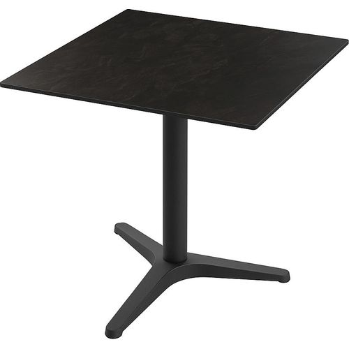 Gastro Terrassentisch NICO | 70x70 cm | HPL Compact Dunkler Schiefer