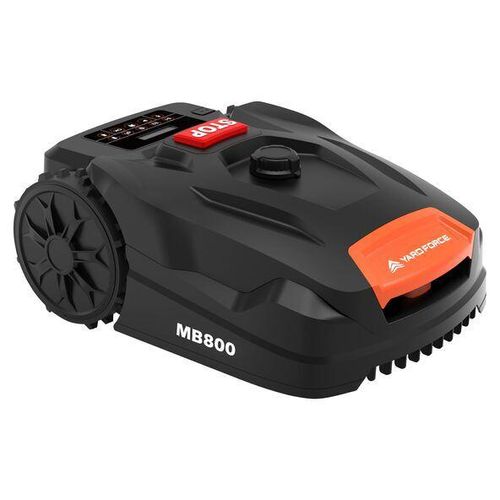 Mähroboter MB 800 mit Mähgarage – Akku, App-Steuerung, Mulchsystem, Regensensor, für 800 m² Rasenroboter, inkl. Zubehör & Begrenzungskabel Yard Force