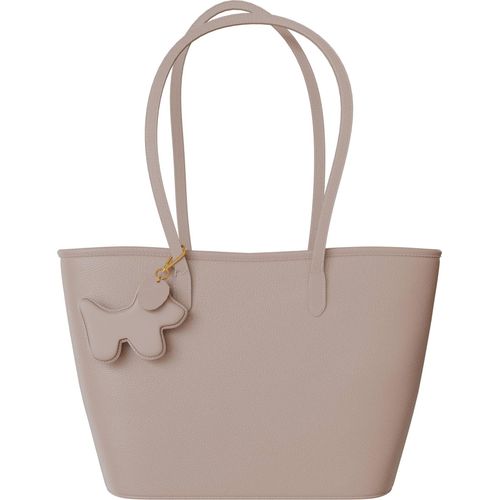 Damen Handtasche Echtleder Shopper Italy Innentasche 30635 rosa cipria/beige