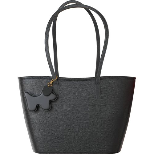 Damen Handtasche Echtleder Shopper Italy Innentasche 30635 nero/rosso