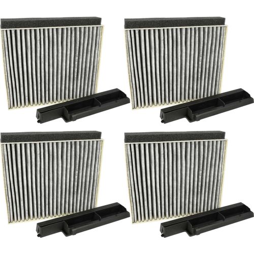 vhbw 4x Aktivkohlefilter kompatibel mit Blaupunkt 5Z51DXU0X0 Dunstabzugshaube + Halterahmen