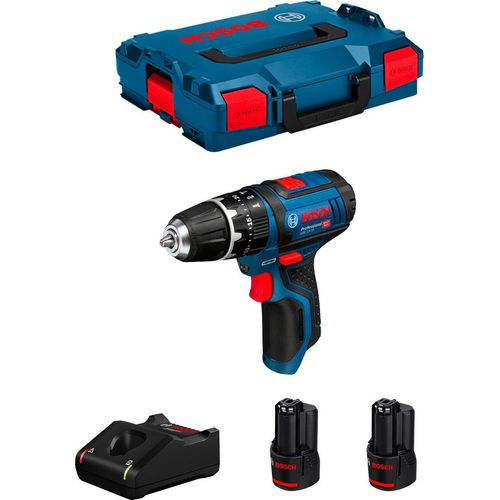 Schlagbohrschrauber BOSCH GSB 12V-15 (2 x 2,0 Ah + GAL12V-40 + L-Boxx 102)