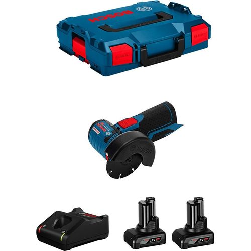 Winkelschleifer BOSCH GWS 12V-76 (2 x 6,0 Ah + GAL12V-40 + L-Boxx 102)