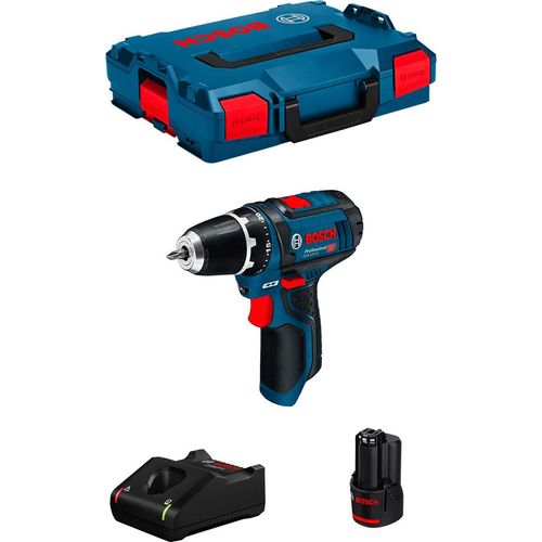 Bohrschrauber BOSCH GSR 12V-15 (1 x 3,0 Ah + GAL12V-40 + L-Boxx 102)