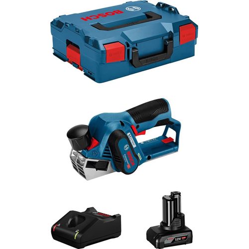Hobel BOSCH GHO 12V-20 (1 x 6,0 Ah + GAL12V-40 + L-Boxx 136)