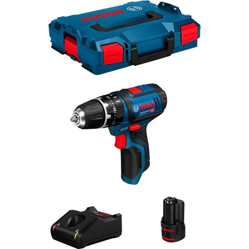 Schlagbohrschrauber BOSCH GSB 12V-15 (1 x 3,0 Ah + GAL12V-40 + L-Boxx 102)