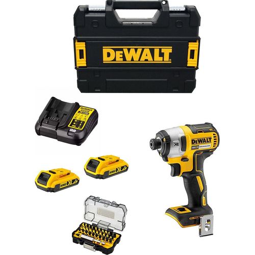 Schlagschrauber DeWALT DCF887D2T (2 x 2,0 Ah + DCB107 + TSTAK II) + Set mit 32 Schrauber bits Impact Torsion