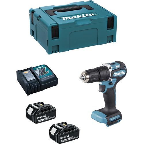 Schlagbohrschrauber MAKITA DHP487RFJ (2 x 3,0 Ah + DC18RC + MAKPAC 2)