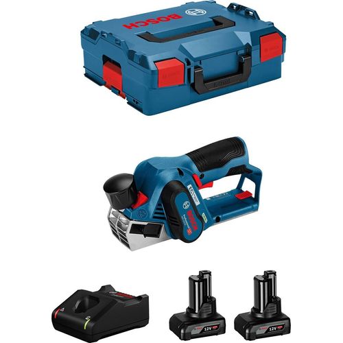Hobel BOSCH GHO 12V-20 (2 x 6,0 Ah + GAL12V-40 + L-Boxx 136)
