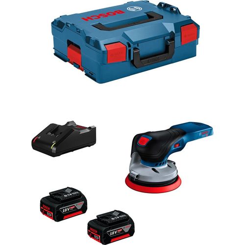 Exzenterschleifer BOSCH GEX 18V-125 (2 x 5,0 Ah + GAL18V-40 + L-Boxx 136)