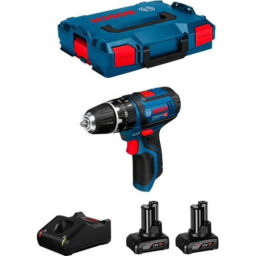 Schlagbohrschrauber BOSCH GSB 12V-15 (2 x 6,0 Ah + GAL12V-40 + L-Boxx 102)