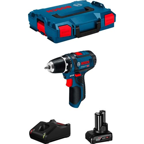 Bohrschrauber BOSCH GSR 12V-15 (1 x 6,0 Ah + GAL12V-40 + L-Boxx 102)