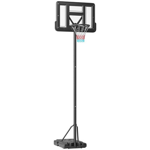 2-in-1 Basketballständer, 230-305 cm Höhenverstellbarer Basketballkorb mit Ständer, Backboard Ständer mit Rollen, Basketballanlage für Erwachsene, Sch