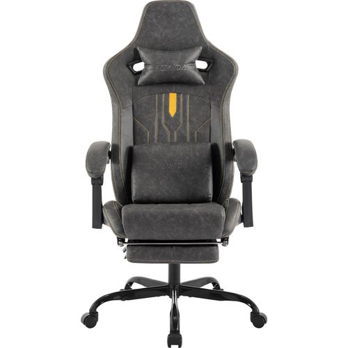 Gaming Stuhl Computerstuhl Ergonomischer Gaming Chair mit Fußstütze Bürostuhl Ergonomischer Computerstuhl mit Lendenwirbelstütze,