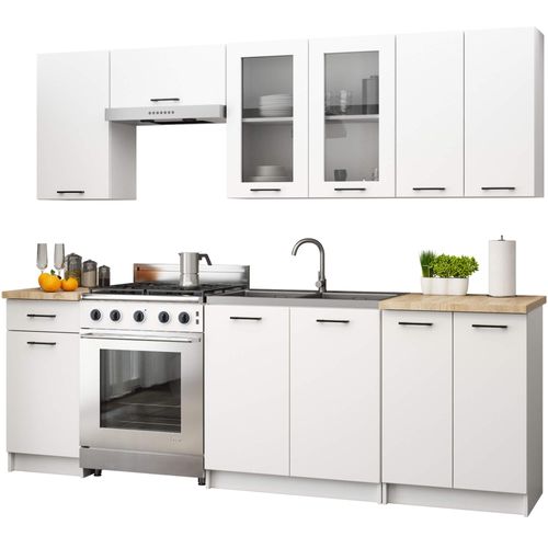 Küchenmöbel-Set OLIWIA 2.4m Modulares Weiß B240xH203xT46 cm