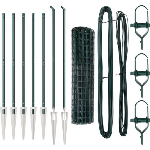 Möbel Eurozaun mit 7 Stäben 1,2x10 m verzinkter Stahl grün - Metallzäune 3350556