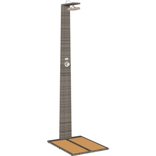 Möbel Gartendusche Grau 60x80x214 cm Poly Rattan - Poolzubehör 42003416