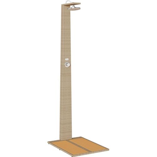 Möbel Gartendusche Beige 60x80x214 cm Poly Rattan - Poolzubehör 42003417