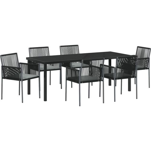 Möbel Set von 4 Schwarz Poly-Rattan 54x60.5x83.5 cm Langlebig - Gartenstühle 3379112