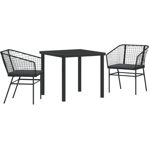 Möbel Set von 2 Schwarz und Dunkelgrau - Gartenstühle 3380904