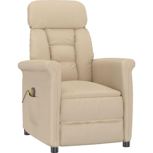 Massagesessel Creme Mikrofaser, Massagesessel DesignMöbel Neu