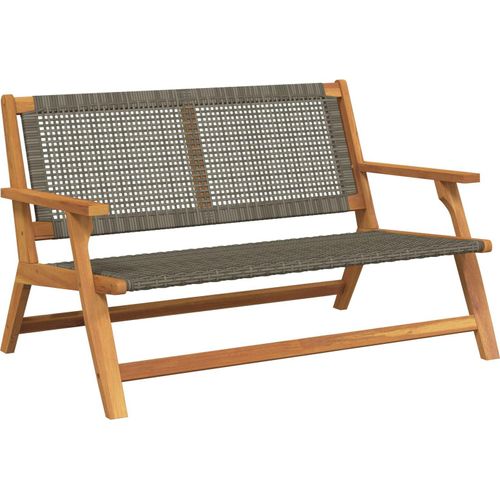 Gartenbank Grau 122x76x73,5 cm Massivholz Akazie, Gartenstühle DesignMöbel Neu